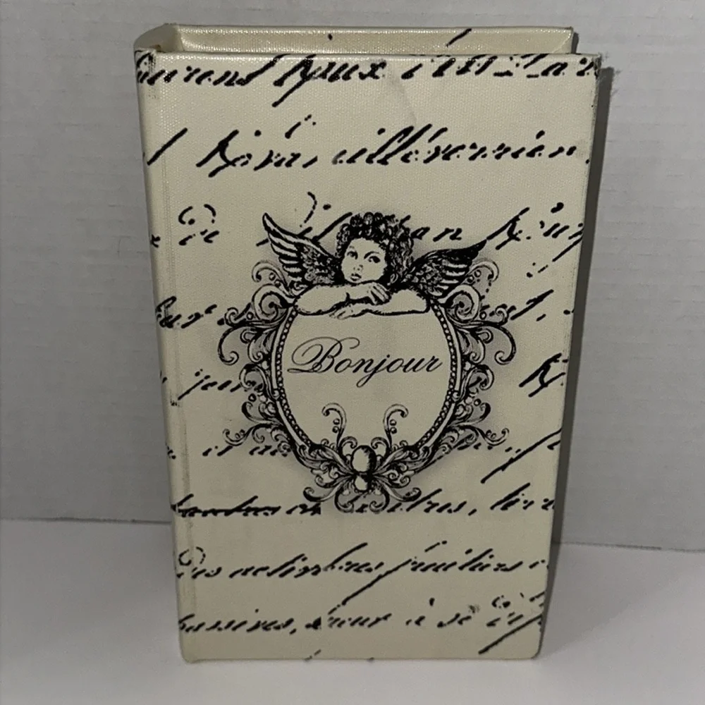 Angel French Paris Black & White Romantic Script Gift box book
